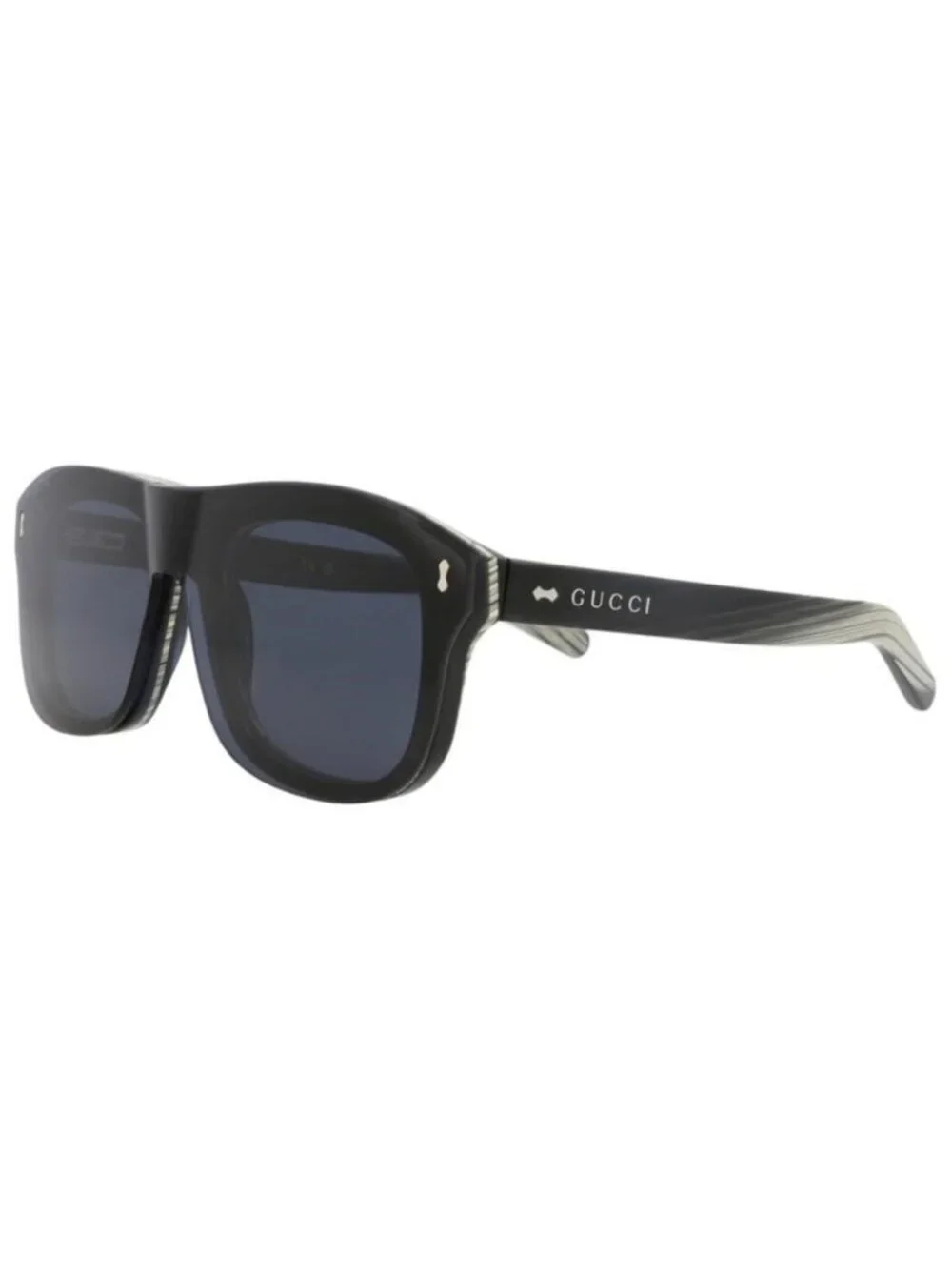 New Gucci Mens Aviator Black Black Transparent Fashion Designer Eyeglasses